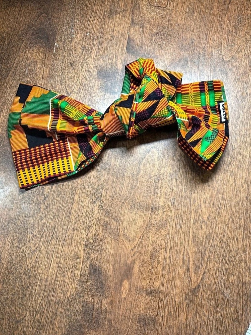 Geometric Print Scarf Orange & Green